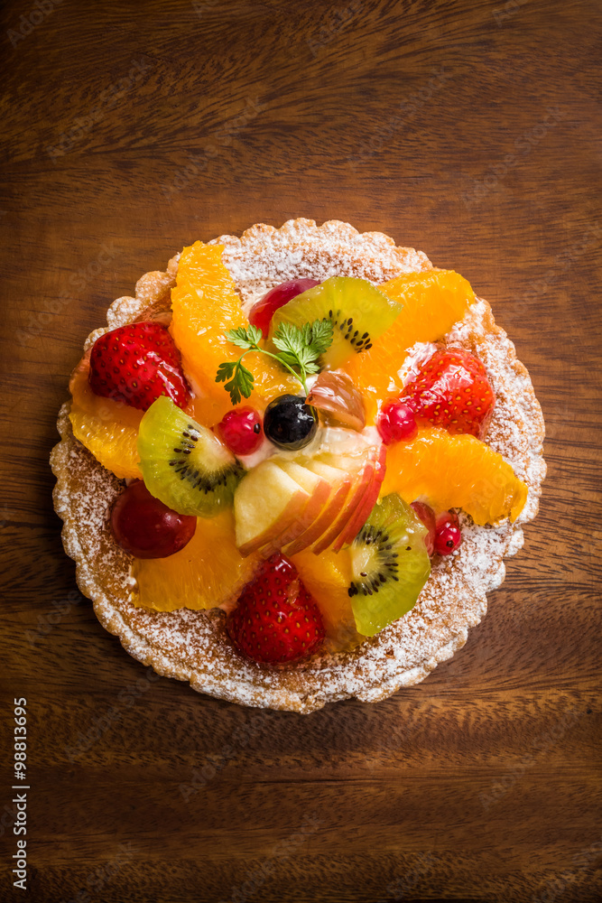 Plakat フルーツタルト Fruit tart fruitcake
