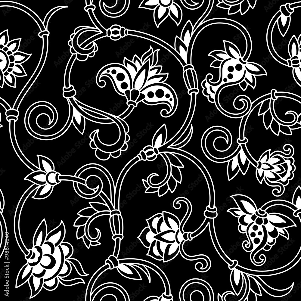 Vector ornamental seamless background. Vector ornamental seamless background.