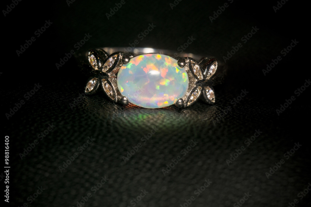 White Opal Ring White Opal Ring