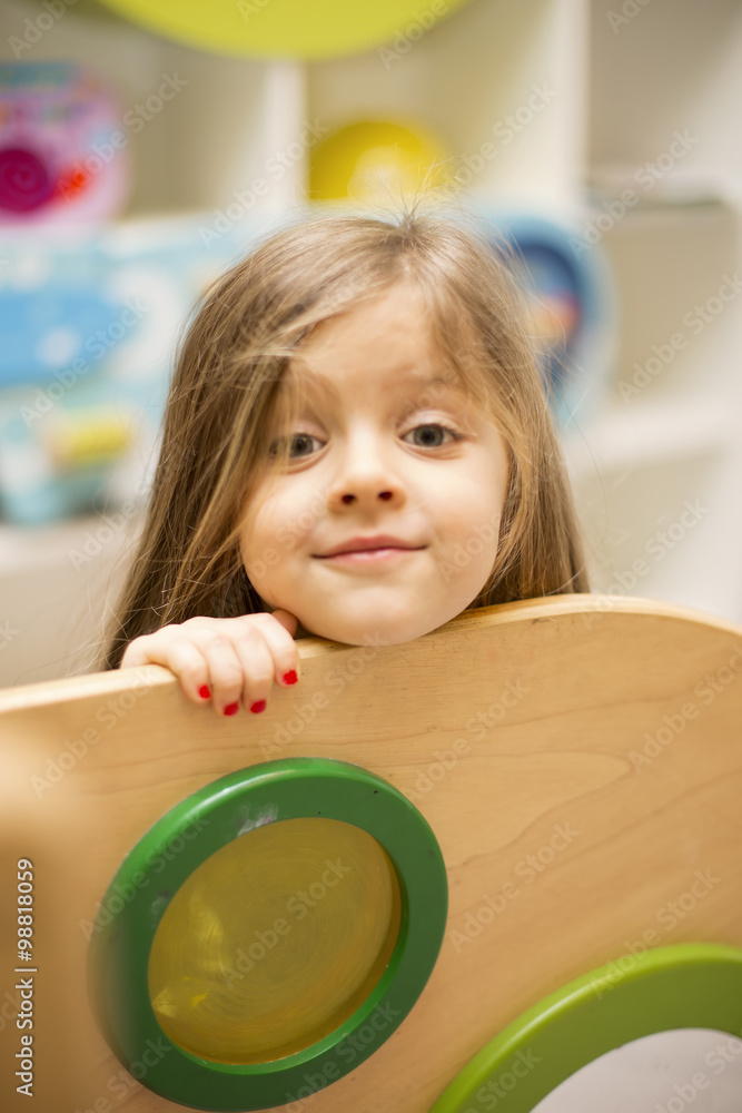 Little girl at the playground Little girl at the playground