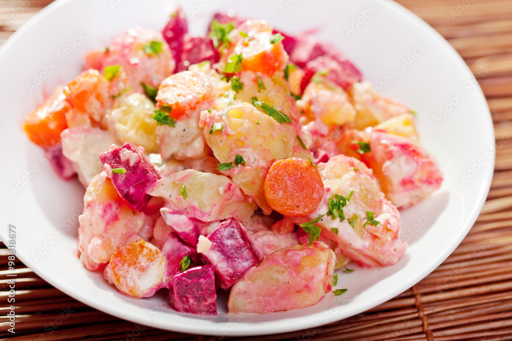 Potato and beet salad Potato and beet salad