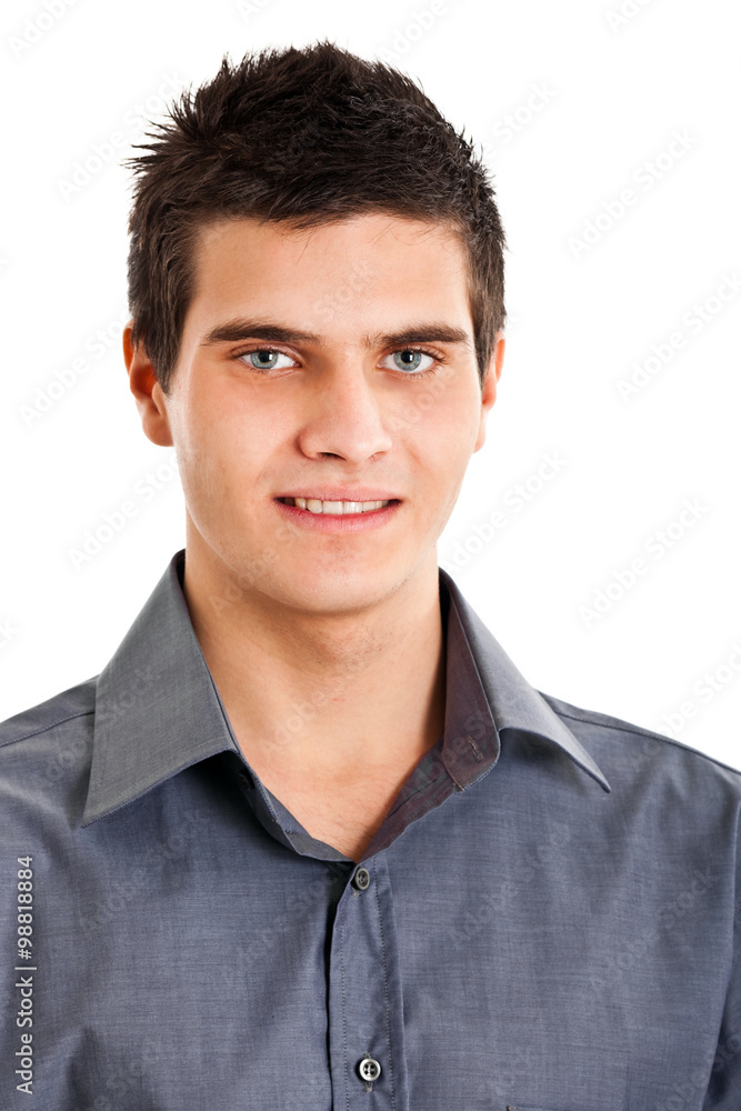 Handsome young businessman portrait isolated on white Handsome young businessman portrait isolated on white