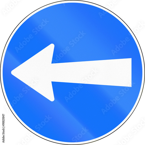 Free Download Road sign used in Switzerland - Turn left - GFXLoad