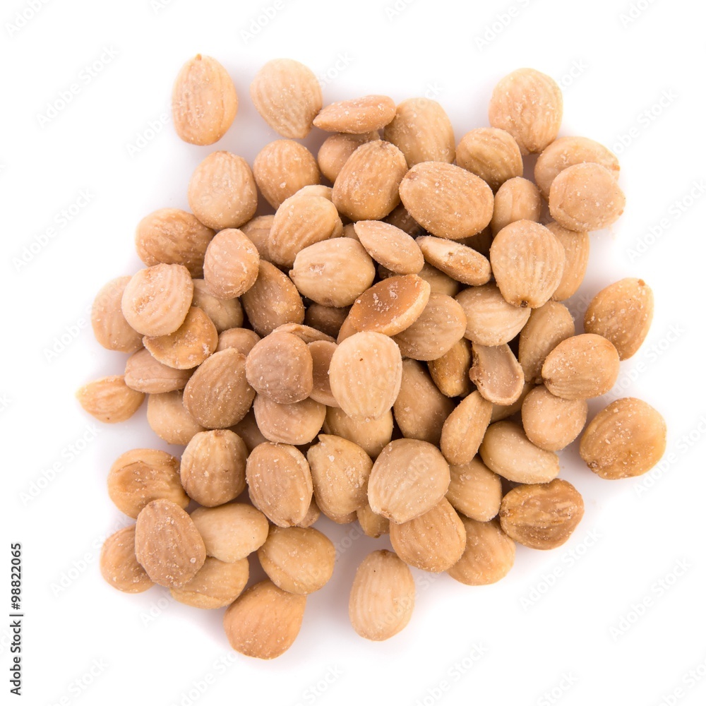 Almonds over white Almonds over white