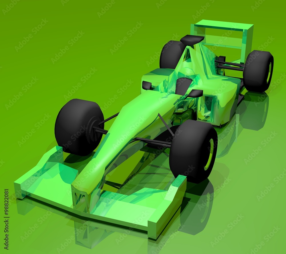 green formula car