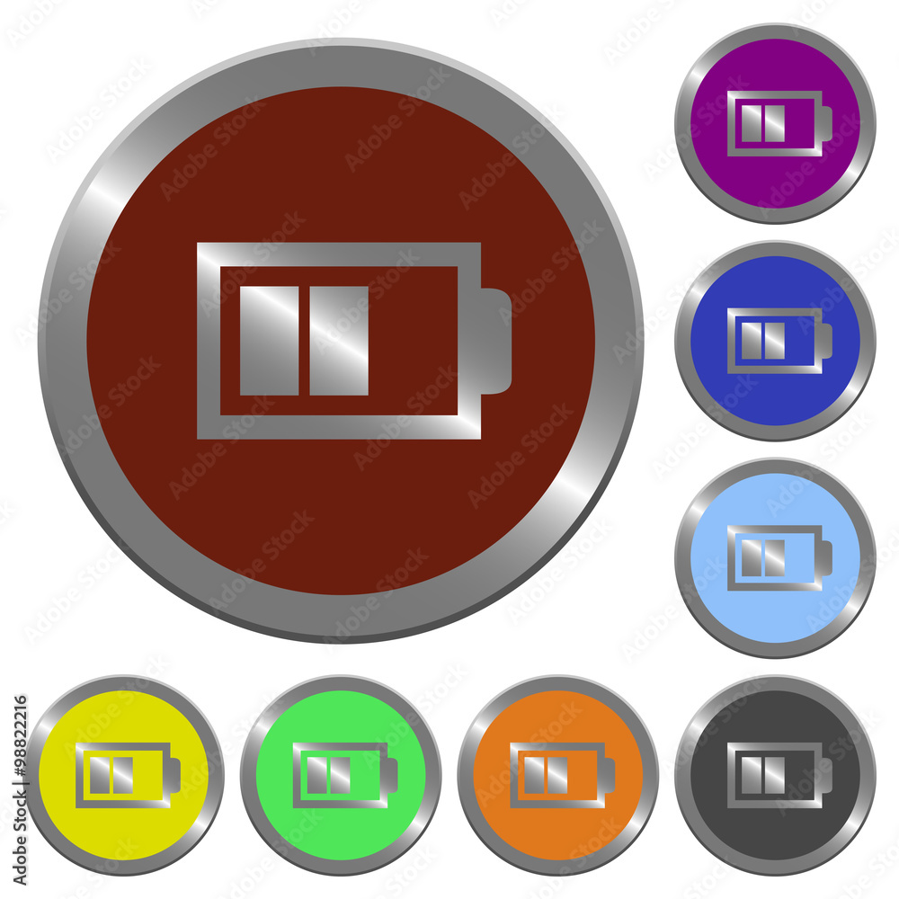 Color half battery buttons Color half battery buttons