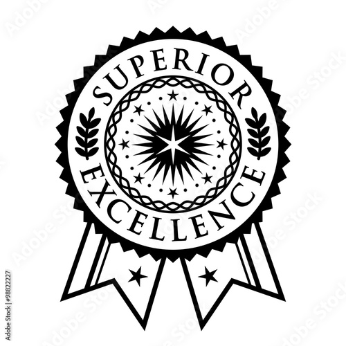 Certificate seal, emblem, superior excellence achievement