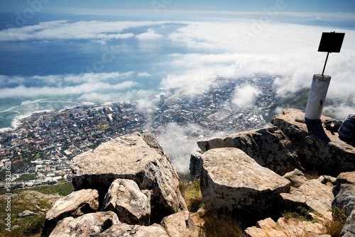 Lions Head over the sea,  Cape Town photo