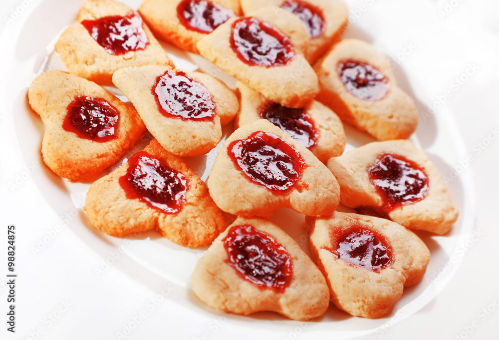 Heart-shaped cookies Heart-shaped cookies