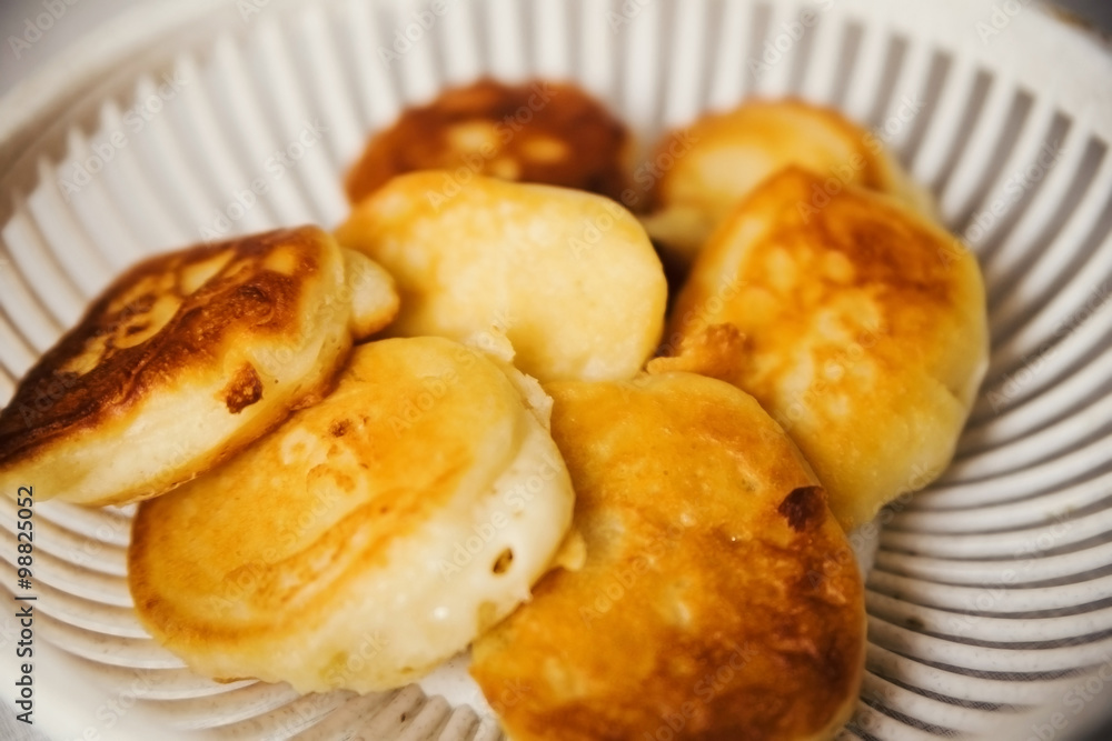 Photo of the Pile of pancakes, close-up Photo of the Pile of pancakes, close-up