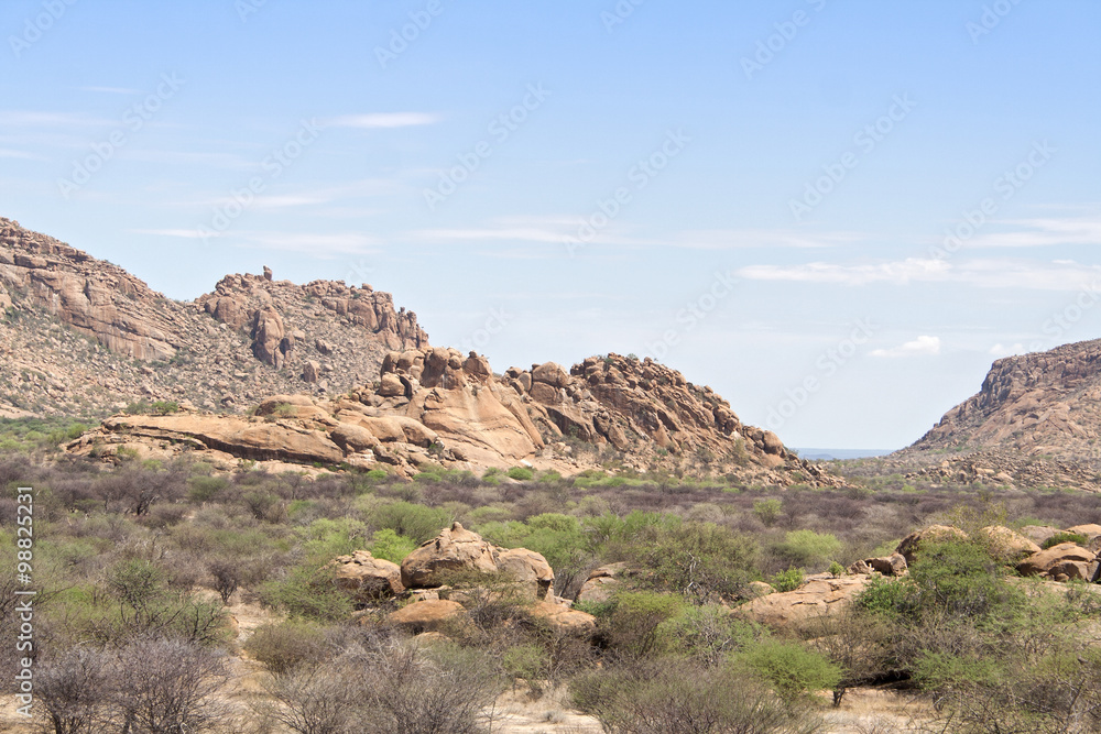 rock formation in the Erongo Mountains Namibia