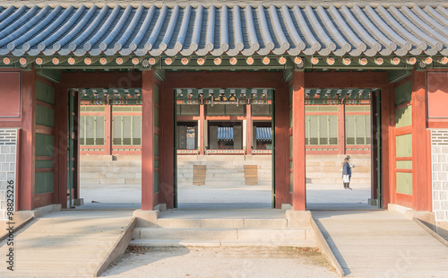 Beautiful Architecture in Deoksugung Palace at Seoul city   Kore