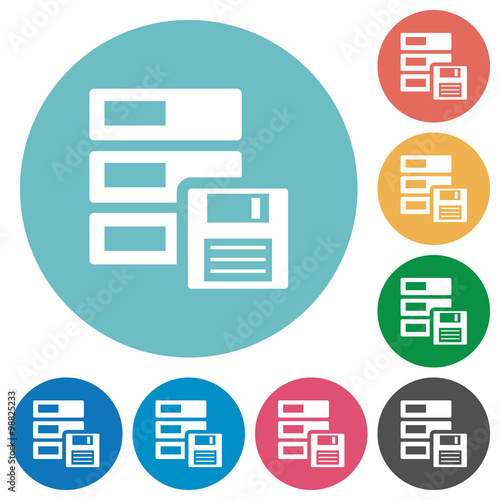 Flat backup icons