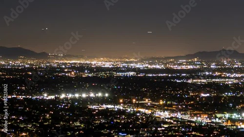 Wallpaper Mural Los Angeles and Burbank Night Air Traffic Time Lapse with Zoom Torontodigital.ca