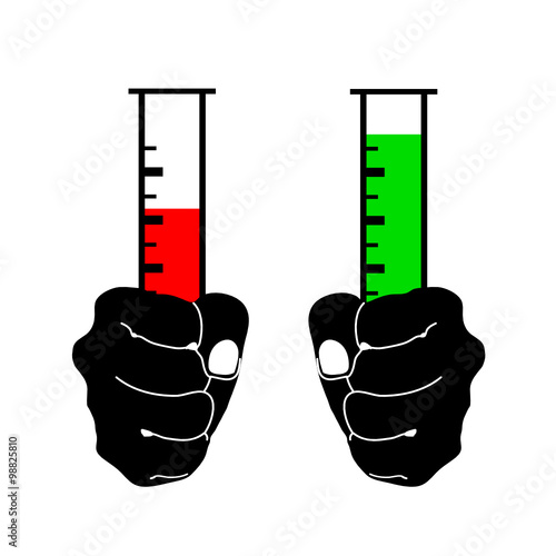 tube in hand vector technology