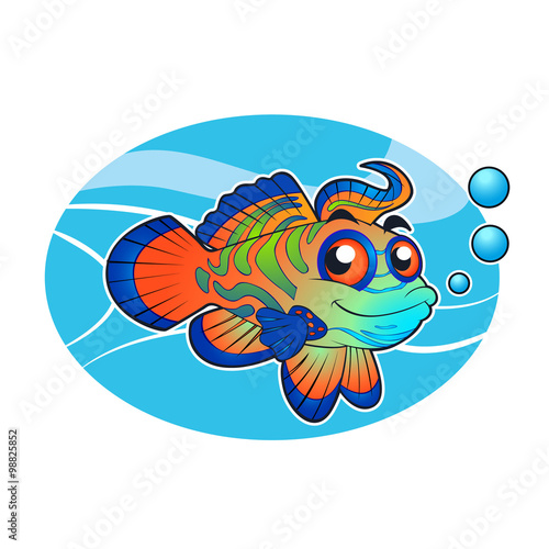 mandarin fish cartoon