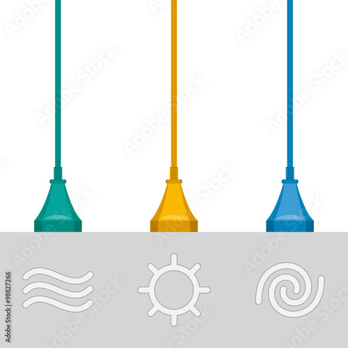 Energy of water, sun and wind