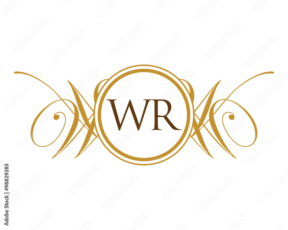 Obraz premium WR Luxury Royal Elegant Initial Logo