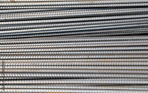 Iron armature for construction work used as background 