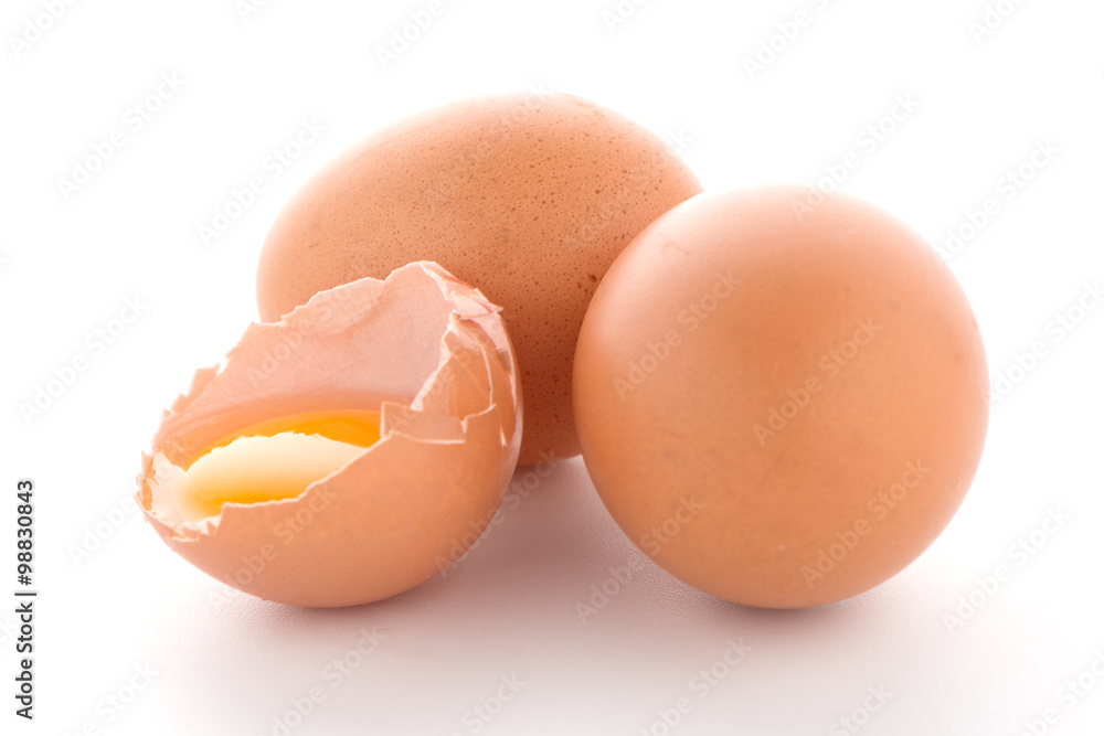 Raw eggs isolated on white Raw eggs isolated on white