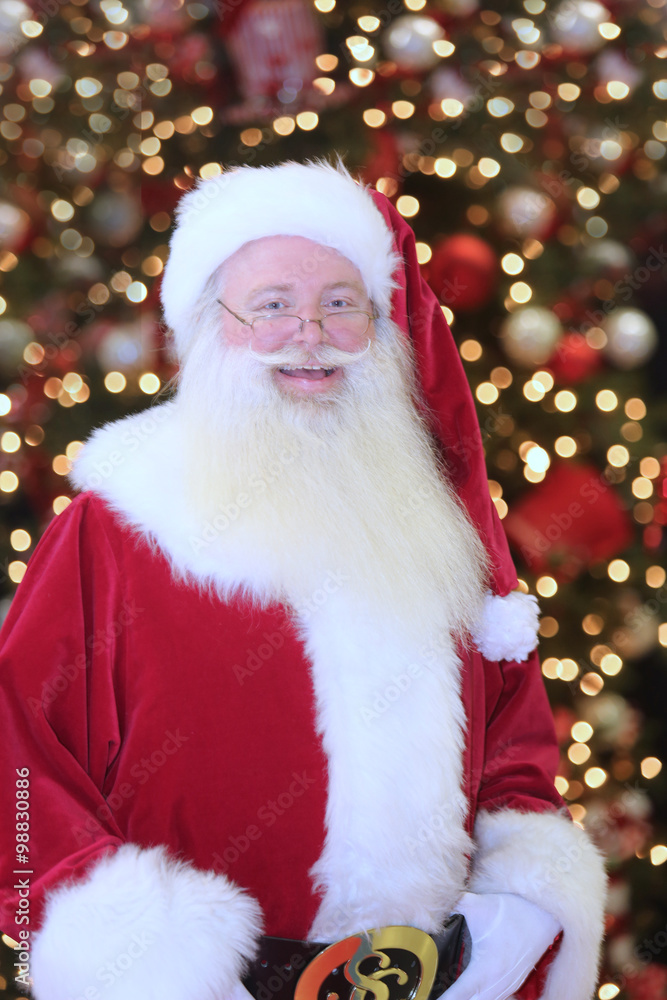 Santa Claus and Christmas Tree Lights Santa Claus and Christmas Tree Lights