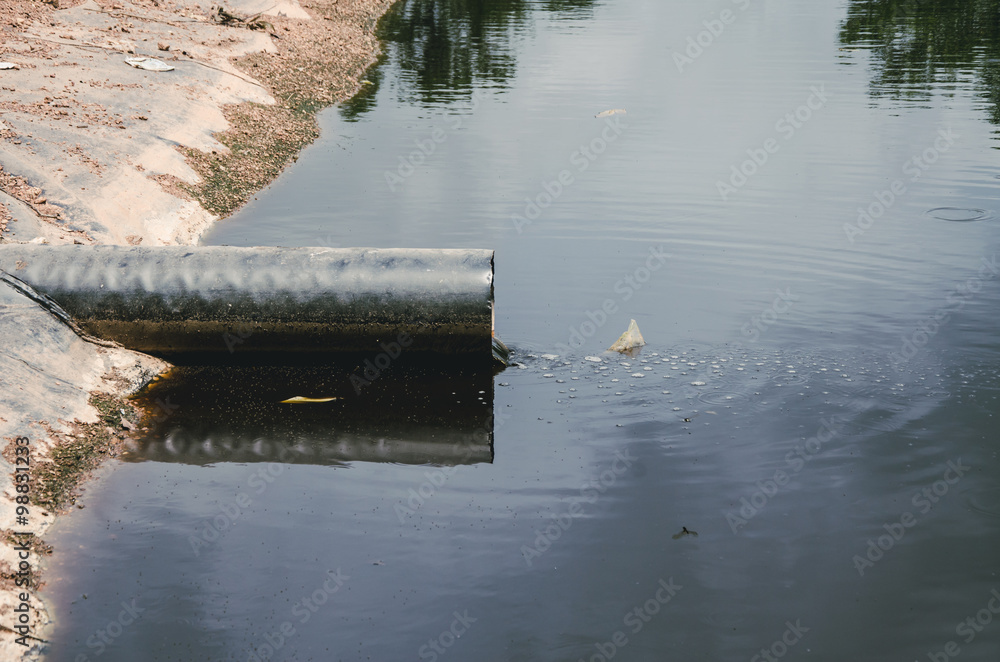 wastewater pipe in landfill site in Thailand