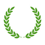 Laurel wreath - symbol of victory and power flat icon for apps and websites