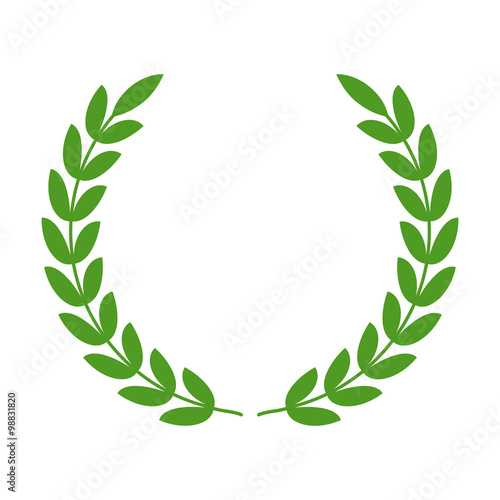 Laurel wreath - symbol of victory and power flat icon for apps and websites