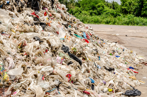 NAKHONRATCHASIMA, THAILAND - AUGUST 19: Dry municipal waste for