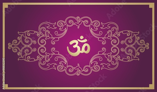 aum syllable, paisley design ,Hinduism, India