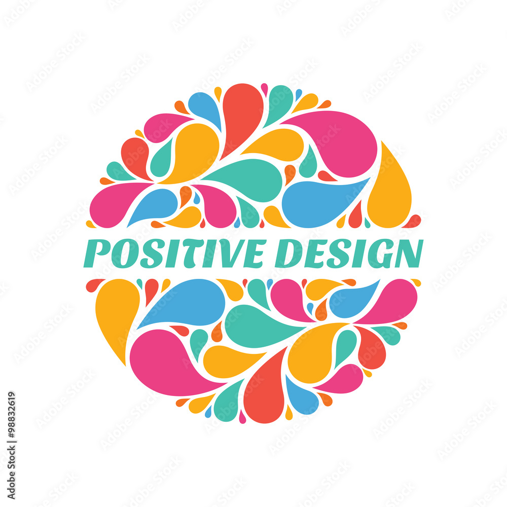 Positive design - abstract composition from colored petals in circle shape. Abstract background with place for text. Invitation template. Decorative vector pattern. Design elements. Positive design - abstract composition from colored petals in circle shape. Abstract background with place for text. Invitation template. Decorative vector pattern. Design elements.