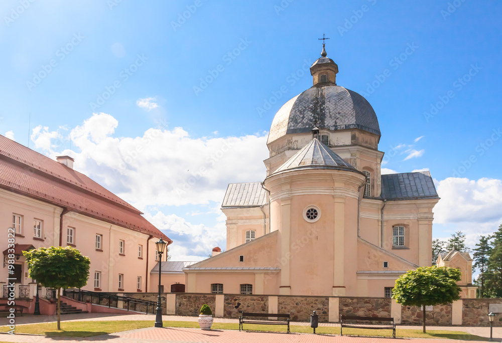 Catholic church of the Holy Trinity and Dominican Monastery.  Liskiava. Lithuania