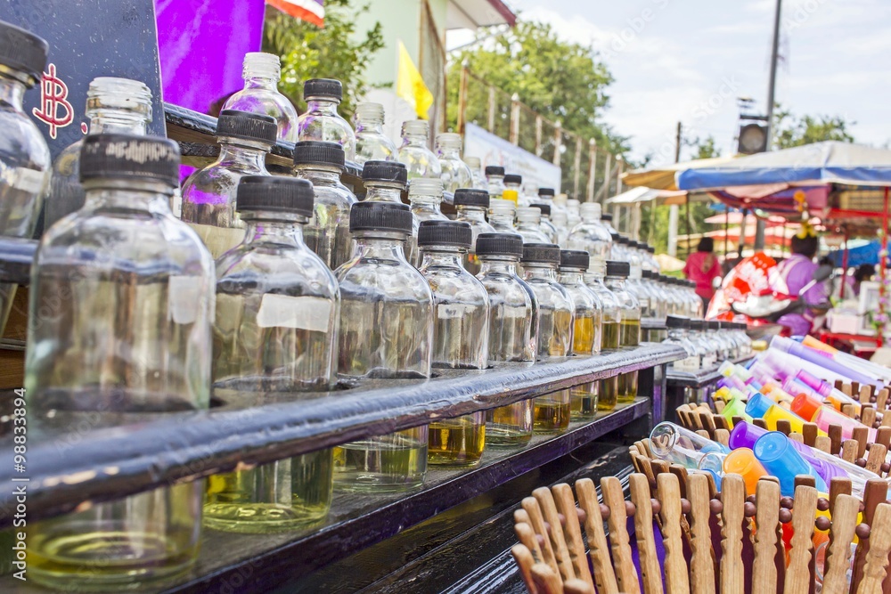 Perfume bottles, Perfume Sprayer on street market thailand - goods
