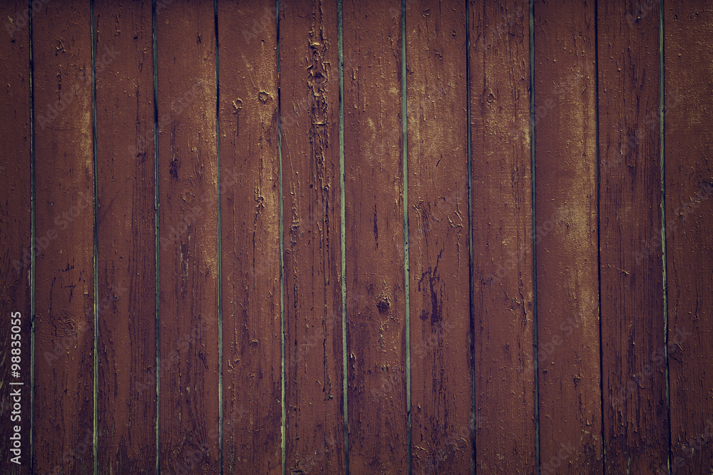 Fototapeta premium Texture of a brown wooden planks, wooden floor, rustic style