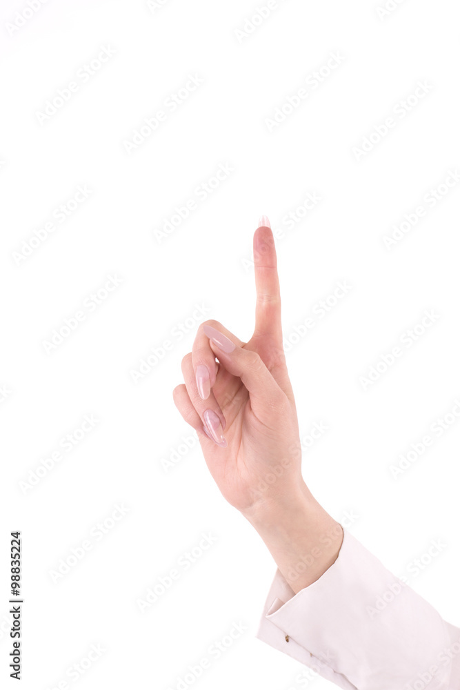 Naklejka premium index finger pointing up