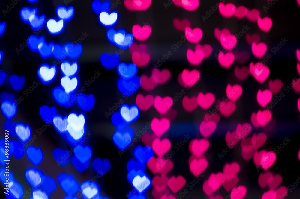 Heart shape bokeh background Heart shape bokeh background