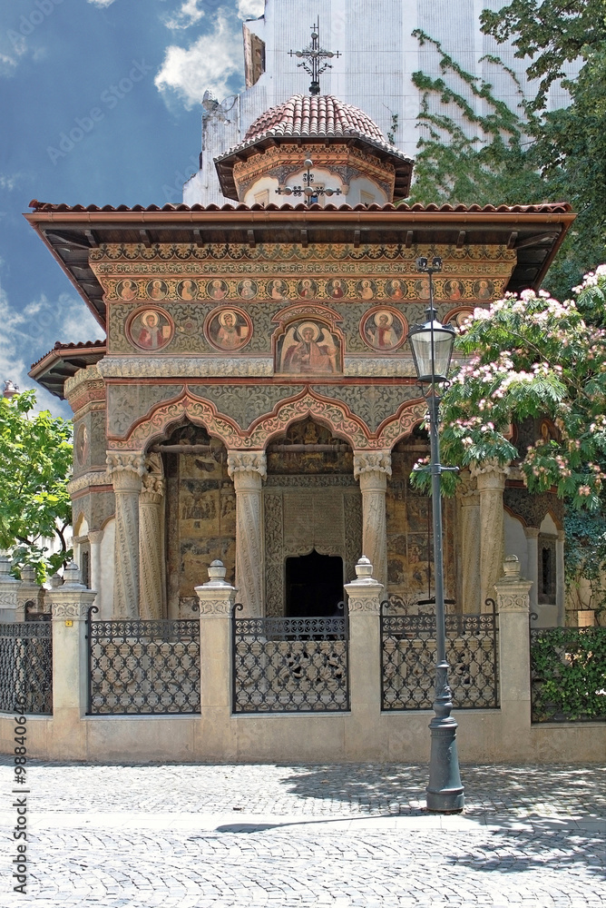 Obraz premium Klasztor Stavropoleos w Bukareszcie, Rumunia