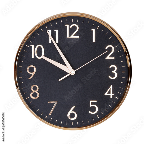 Five to ten on a clock face