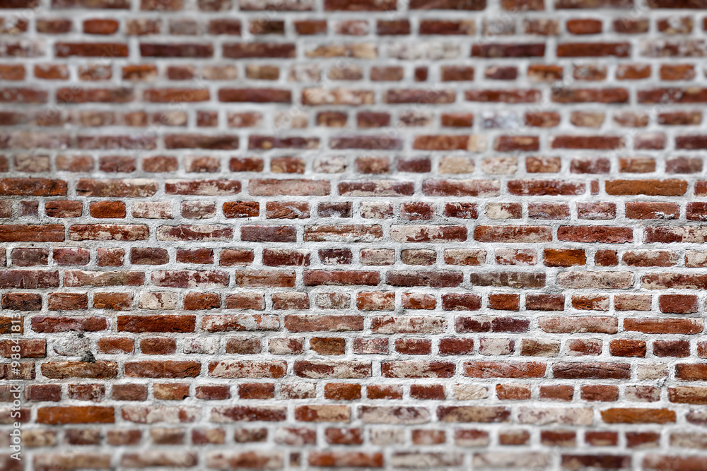 Old brick wall, medieval masonry Old brick wall, medieval masonry