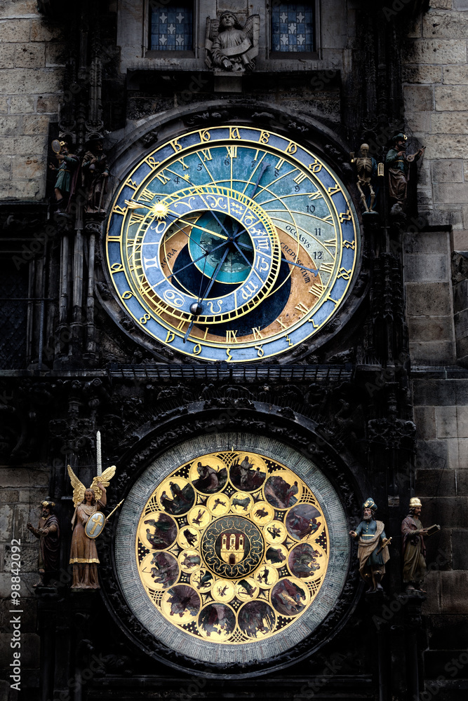 The Prague astronomical clock (Prague orloj), Czech Republic