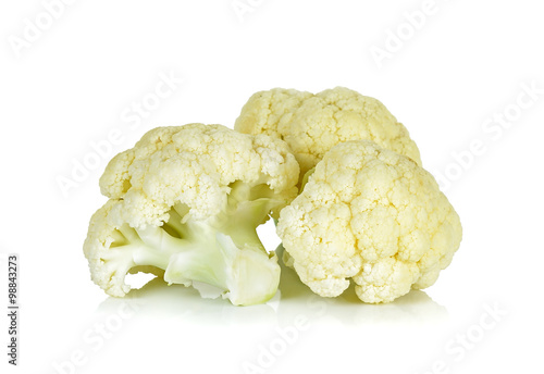 Slice Cauliflower isolated on the white background