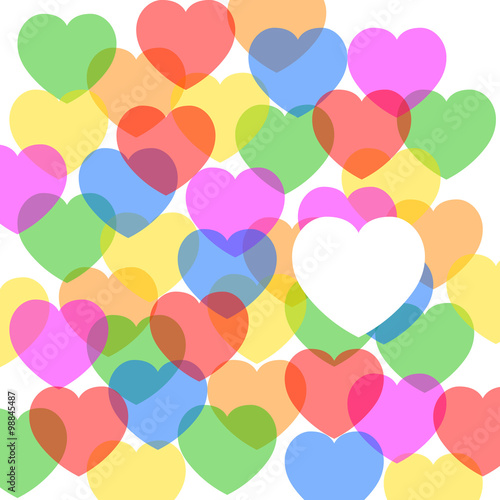 colored hearts