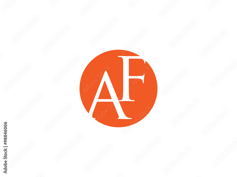 Double AF letter logo Double AF letter logo