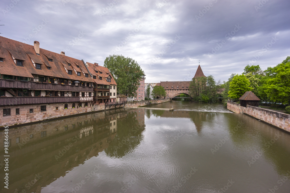 Street view of Nuremberg, the second-largest city in Bavaria, Germany. Street view of Nuremberg, the second-largest city in Bavaria, Germany.