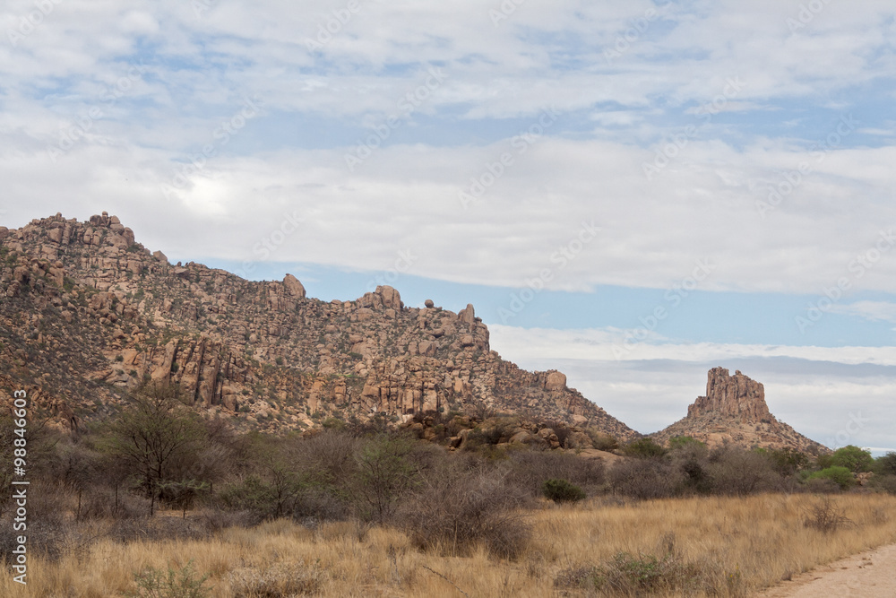 rock formation in the Erongo Mountains, Namibia