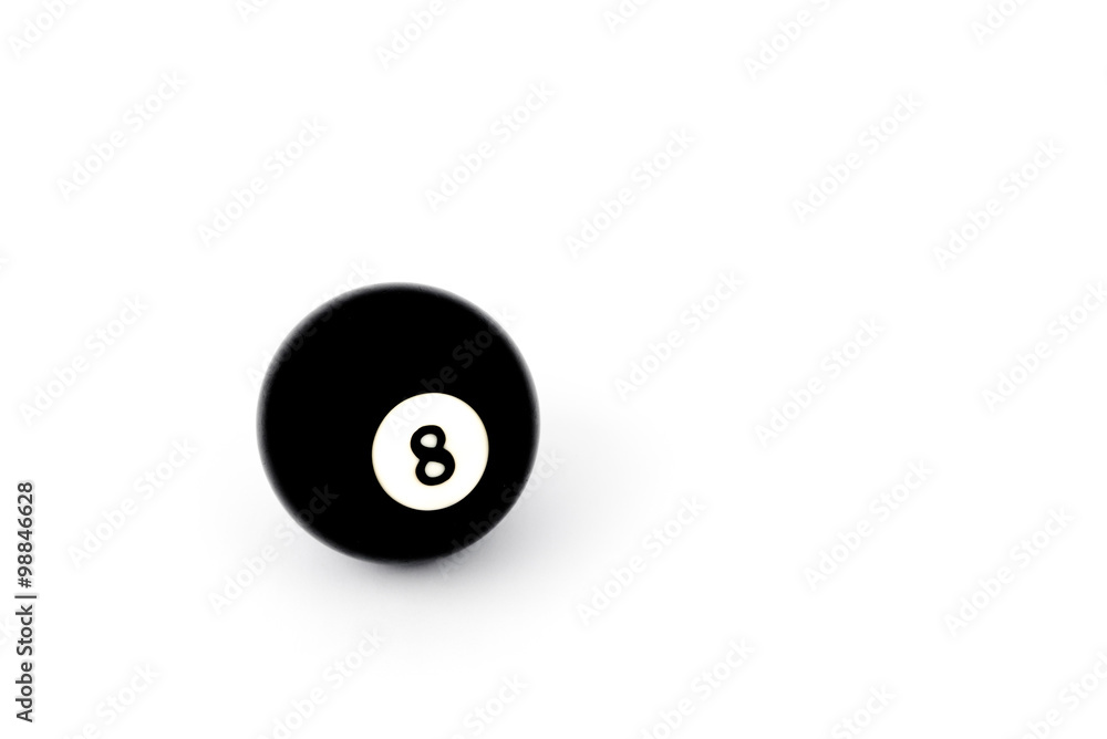 Billiard eight ball isolated on a white background Billiard eight ball isolated on a white background