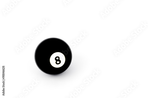 Billiard eight ball isolated on a white background