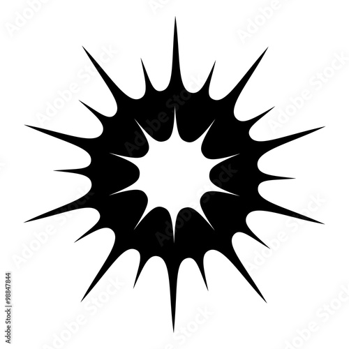 Sun black simple icon