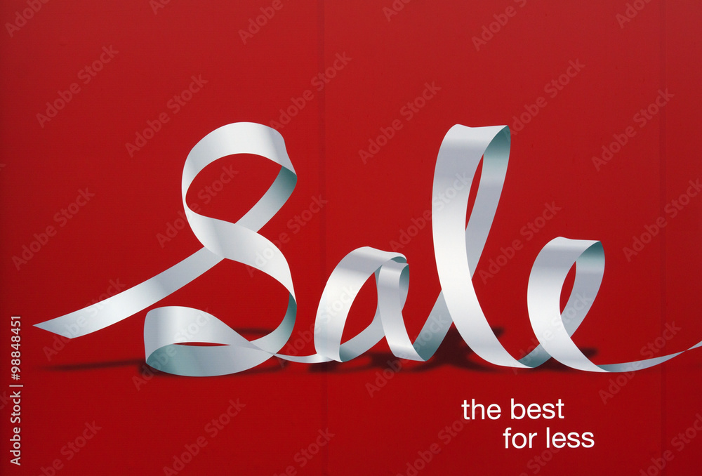 Obraz premium sale letters on a wall