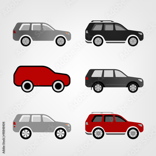 Vector car silhouettes